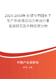 2025-2030年全球與中國水下生產(chǎn)系統(tǒng)液壓動力單元行業(yè)發(fā)展研究及市場前景分析 2025-2030年全球與中國水下生產(chǎn)系統(tǒng)液壓動力單元行業(yè)發(fā)展研究及市場前景分析