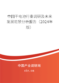 中國(guó)干電池行業(yè)調(diào)研及未來(lái)發(fā)展前景分析報(bào)告(2024年版) 中國(guó)干電池行業(yè)調(diào)研及未來(lái)發(fā)展前景分析報(bào)告(2024年版)