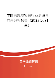 中國(guó)安規(guī)電容器行業(yè)調(diào)研與前景分析報(bào)告(2025-2031年) 中國(guó)安規(guī)電容器行業(yè)調(diào)研與前景分析報(bào)告(2025-2031年)