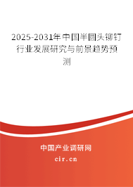 2025-2031年中國半圓頭鉚釘行業(yè)發(fā)展研究與前景趨勢預(yù)測 2025-2031年中國半圓頭鉚釘行業(yè)發(fā)展研究與前景趨勢預(yù)測