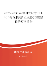 2025-2031年中國(guó)大尺寸TFT-LCD背光模組行業(yè)研究與前景趨勢(shì)預(yù)測(cè)報(bào)告 2025-2031年中國(guó)大尺寸TFT-LCD背光模組行業(yè)研究與前景趨勢(shì)預(yù)測(cè)報(bào)告