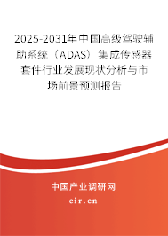 2025-2031年中國高級駕駛輔助系統(tǒng)（ADAS）集成傳感器套件行業(yè)發(fā)展現(xiàn)狀分析與市場前景預(yù)測報(bào)告