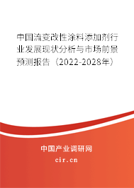 中國流變改性涂料添加劑行業(yè)發(fā)展現(xiàn)狀分析與市場(chǎng)前景預(yù)測(cè)報(bào)告（2022-2028年）