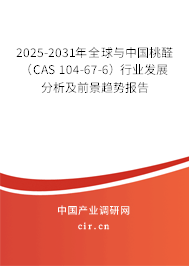 2025-2031年全球與中國(guó)桃醛(CAS 104-67-6)行業(yè)發(fā)展分析及前景趨勢(shì)報(bào)告 2025-2031年全球與中國(guó)桃醛(CAS 104-67-6)行業(yè)發(fā)展分析及前景趨勢(shì)報(bào)告