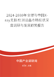 2024-2030年全球與中國X-ray無損檢測設備市場現(xiàn)狀深度調(diào)研與發(fā)展趨勢報告 2024-2030年全球與中國X-ray無損檢測設備市場現(xiàn)狀深度調(diào)研與發(fā)展趨勢報告