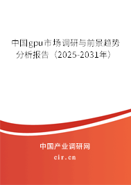 中國(guó)gpu市場(chǎng)調(diào)研與前景趨勢(shì)分析報(bào)告(2025-2031年) 中國(guó)gpu市場(chǎng)調(diào)研與前景趨勢(shì)分析報(bào)告(2025-2031年)