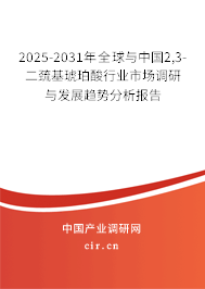 2025-2031年全球與中國2,3-二巰基琥珀酸行業(yè)市場調(diào)研與發(fā)展趨勢分析報告