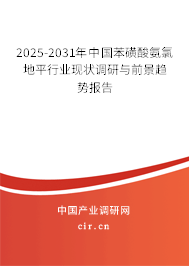 2025-2031年中國苯磺酸氨氯地平行業(yè)現(xiàn)狀調(diào)研與前景趨勢報告 2025-2031年中國苯磺酸氨氯地平行業(yè)現(xiàn)狀調(diào)研與前景趨勢報告