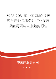 2025-2031年中國(guó)CMO（醫(yī)藥生產(chǎn)外包服務(wù)）行業(yè)發(fā)展深度調(diào)研與未來(lái)趨勢(shì)報(bào)告