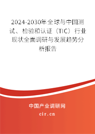 2024-2030年全球與中國測(cè)試、檢驗(yàn)和認(rèn)證（TIC）行業(yè)現(xiàn)狀全面調(diào)研與發(fā)展趨勢(shì)分析報(bào)告