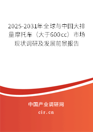 2025-2031年全球與中國大排量摩托車(大于600cc)市場現(xiàn)狀調(diào)研及發(fā)展前景報告 2025-2031年全球與中國大排量摩托車(大于600cc)市場現(xiàn)狀調(diào)研及發(fā)展前景報告