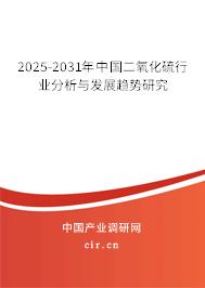 2025-2031年中國二氧化硫行業(yè)分析與發(fā)展趨勢(shì)研究 2025-2031年中國二氧化硫行業(yè)分析與發(fā)展趨勢(shì)研究