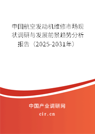 中國航空發(fā)動機維修市場現(xiàn)狀調(diào)研與發(fā)展前景趨勢分析報告（2025-2031年）