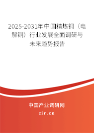 2025-2031年中國(guó)精煉銅(電解銅)行業(yè)發(fā)展全面調(diào)研與未來(lái)趨勢(shì)報(bào)告 2025-2031年中國(guó)精煉銅(電解銅)行業(yè)發(fā)展全面調(diào)研與未來(lái)趨勢(shì)報(bào)告