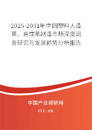 2025-2031年中國塑料人造革、合成革制造市場深度調(diào)查研究與發(fā)展趨勢分析報告