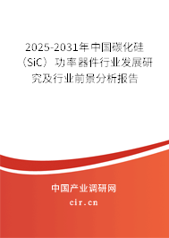 2025-2031年中國碳化硅(SiC)功率器件行業(yè)發(fā)展研究及行業(yè)前景分析報告 2025-2031年中國碳化硅(SiC)功率器件行業(yè)發(fā)展研究及行業(yè)前景分析報告
