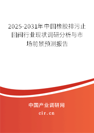 2025-2031年中國(guó)橡膠排污止回閥行業(yè)現(xiàn)狀調(diào)研分析與市場(chǎng)前景預(yù)測(cè)報(bào)告