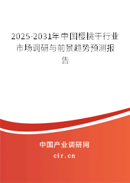 2025-2031年中國櫻桃干行業(yè)市場調(diào)研與前景趨勢預(yù)測報(bào)告