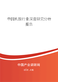 中國乳酸行業(yè)深度研究分析報告