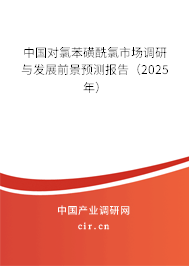 中國對氯苯磺酰氯市場調(diào)研與發(fā)展前景預(yù)測報告（2025年）