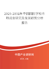 2025-2031年中國國際學校市場調查研究及發(fā)展趨勢分析報告