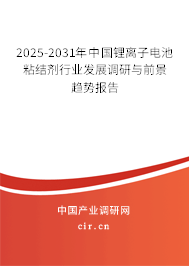 2025-2031年中國鋰離子電池粘結(jié)劑行業(yè)發(fā)展調(diào)研與前景趨勢報告