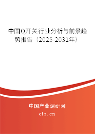 中國Q開關(guān)行業(yè)分析與前景趨勢報(bào)告(2025-2031年) 中國Q開關(guān)行業(yè)分析與前景趨勢報(bào)告(2025-2031年)
