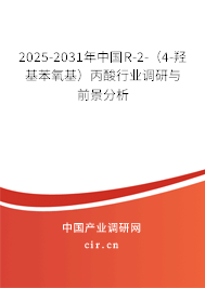 2025-2031年中國R-2-(4-羥基苯氧基)丙酸行業(yè)調研與前景分析 2025-2031年中國R-2-(4-羥基苯氧基)丙酸行業(yè)調研與前景分析