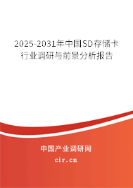 2025-2031年中國SD存儲(chǔ)卡行業(yè)調(diào)研與前景分析報(bào)告 2025-2031年中國SD存儲(chǔ)卡行業(yè)調(diào)研與前景分析報(bào)告