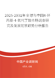 2025-2031年全球與中國(guó)4-環(huán)丙基-4-氧代丁酸市場(chǎng)調(diào)查研究及發(fā)展前景趨勢(shì)分析報(bào)告 2025-2031年全球與中國(guó)4-環(huán)丙基-4-氧代丁酸市場(chǎng)調(diào)查研究及發(fā)展前景趨勢(shì)分析報(bào)告
