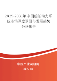 2025-2031年中國(guó)船舶動(dòng)力系統(tǒng)市場(chǎng)深度調(diào)研與發(fā)展趨勢(shì)分析報(bào)告