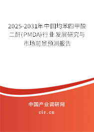 2025-2031年中國(guó)均苯四甲酸二酐(PMDA)行業(yè)發(fā)展研究與市場(chǎng)前景預(yù)測(cè)報(bào)告 2025-2031年中國(guó)均苯四甲酸二酐(PMDA)行業(yè)發(fā)展研究與市場(chǎng)前景預(yù)測(cè)報(bào)告