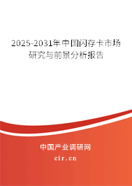 2025-2031年中國閃存卡市場研究與前景分析報(bào)告