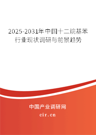 2025-2031年中國十二烷基苯行業(yè)現(xiàn)狀調(diào)研與前景趨勢(shì)