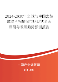 2024-2030年全球與中國太赫茲晶片掃描儀市場現(xiàn)狀全面調(diào)研與發(fā)展趨勢預(yù)測報告