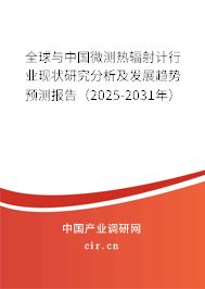 全球與中國微測熱輻射計行業(yè)現(xiàn)狀研究分析及發(fā)展趨勢預測報告(2025-2031年) 全球與中國微測熱輻射計行業(yè)現(xiàn)狀研究分析及發(fā)展趨勢預測報告(2025-2031年)