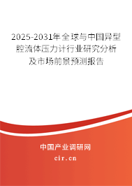 2025-2031年全球與中國異型腔流體壓力計行業(yè)研究分析及市場前景預(yù)測報告 2025-2031年全球與中國異型腔流體壓力計行業(yè)研究分析及市場前景預(yù)測報告