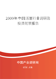 2009年中國(guó)活塞行業(yè)調(diào)研及投資前景報(bào)告 2009年中國(guó)活塞行業(yè)調(diào)研及投資前景報(bào)告