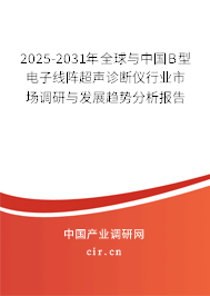 2025-2031年全球與中國B型電子線陣超聲診斷儀行業(yè)市場調(diào)研與發(fā)展趨勢分析報告