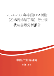 2024-2030年中國(guó)EBA樹脂(乙烯丙烯酸丁酯)行業(yè)現(xiàn)狀與前景分析報(bào)告 2024-2030年中國(guó)EBA樹脂(乙烯丙烯酸丁酯)行業(yè)現(xiàn)狀與前景分析報(bào)告