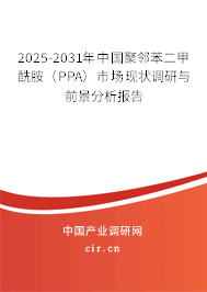 2025-2031年中國(guó)聚鄰苯二甲酰胺（PPA）市場(chǎng)現(xiàn)狀調(diào)研與前景分析報(bào)告