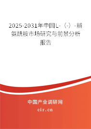 2025-2031年中國(guó)L-(-)-脯氨酰胺市場(chǎng)研究與前景分析報(bào)告 2025-2031年中國(guó)L-(-)-脯氨酰胺市場(chǎng)研究與前景分析報(bào)告