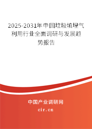 2025-2031年中國垃圾填埋氣利用行業(yè)全面調(diào)研與發(fā)展趨勢報告