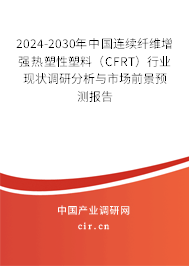 2024-2030年中國連續(xù)纖維增強(qiáng)熱塑性塑料（CFRT）行業(yè)現(xiàn)狀調(diào)研分析與市場前景預(yù)測報告