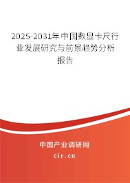 2025-2031年中國(guó)數(shù)顯卡尺行業(yè)發(fā)展研究與前景趨勢(shì)分析報(bào)告