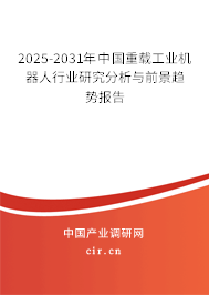 2025-2031年中國重載工業(yè)機器人行業(yè)研究分析與前景趨勢報告