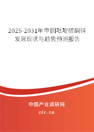 2025-2031年中國(guó)吡啶硫酮鋅發(fā)展現(xiàn)狀與趨勢(shì)預(yù)測(cè)報(bào)告 2025-2031年中國(guó)吡啶硫酮鋅發(fā)展現(xiàn)狀與趨勢(shì)預(yù)測(cè)報(bào)告