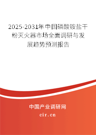 2025-2031年中國(guó)磷酸銨鹽干粉滅火器市場(chǎng)全面調(diào)研與發(fā)展趨勢(shì)預(yù)測(cè)報(bào)告