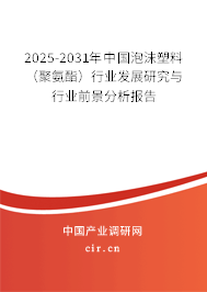 2025-2031年中國泡沫塑料(聚氨酯)行業(yè)發(fā)展研究與行業(yè)前景分析報(bào)告 2025-2031年中國泡沫塑料(聚氨酯)行業(yè)發(fā)展研究與行業(yè)前景分析報(bào)告