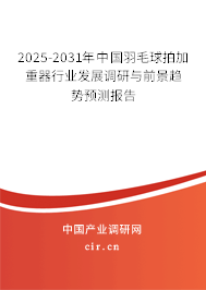 2025-2031年中國(guó)羽毛球拍加重器行業(yè)發(fā)展調(diào)研與前景趨勢(shì)預(yù)測(cè)報(bào)告